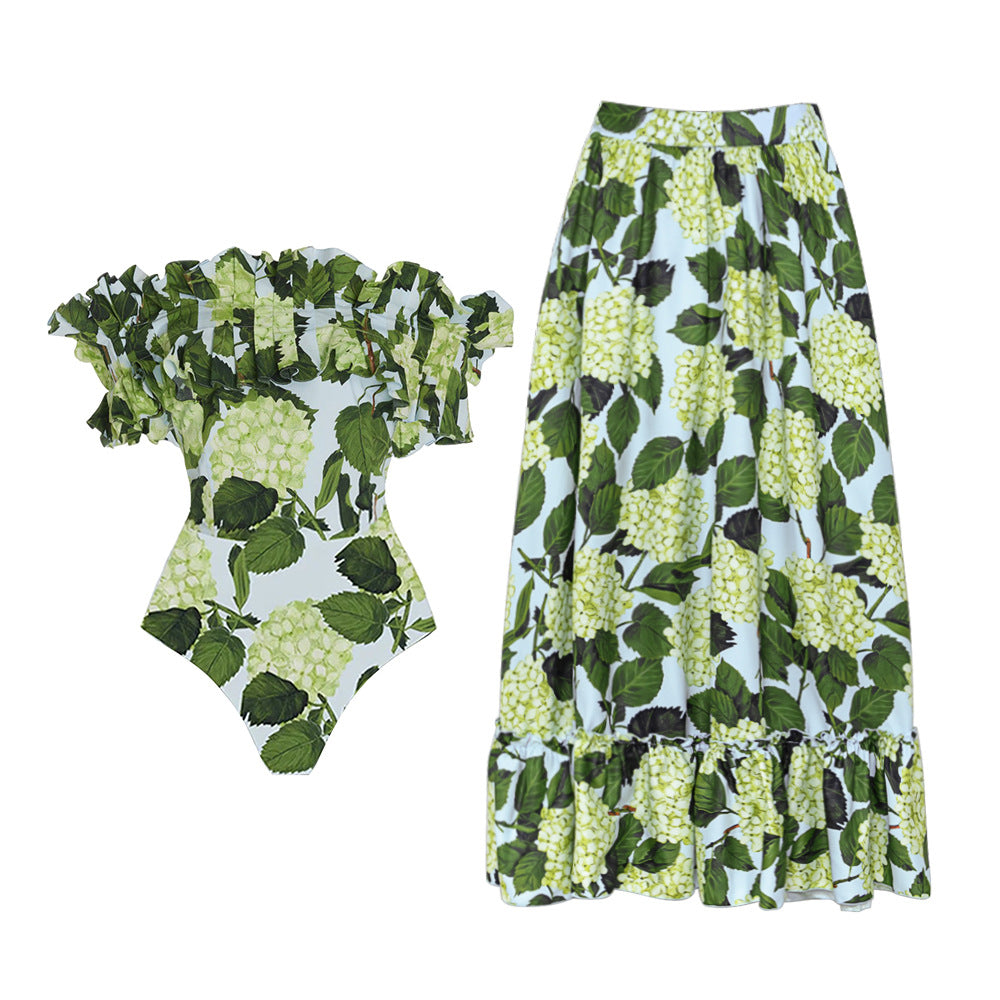 Printed One Piece Swimsuit Women Vacation Swimsuit Bikini Bella Mia